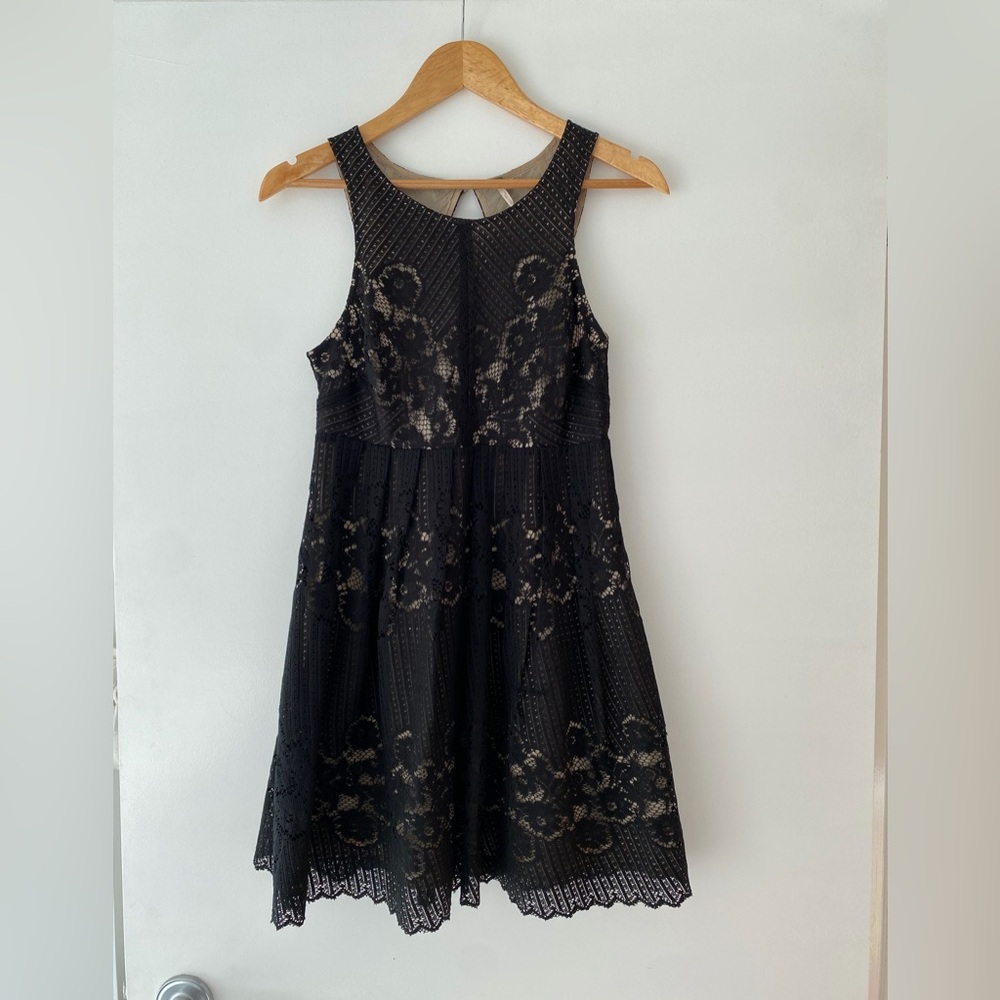 Free People Black Lace Dress